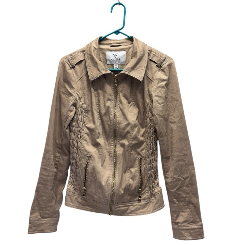 Guess brown Utility Jacket with Collared Neckline and Fitted Silhouette - Picture 3 of 16